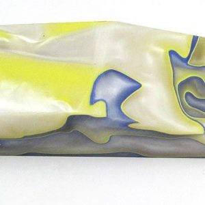 Acrylic - Blue and yellow / 120x40x25mm.